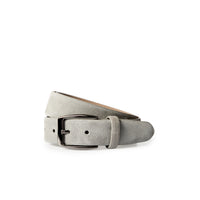 Medium Gray Sport Real Leather Suede Belt