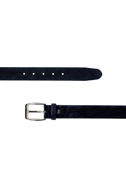 Dark Navy Sport Genuine Leather Suede Belt