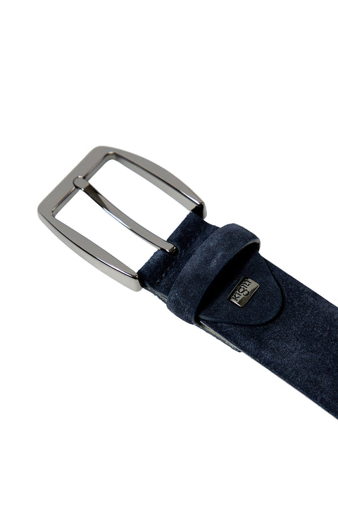 Dark Navy Sport Genuine Leather Suede Belt