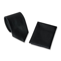 Black Patterned Tie & Handkerchief Gift Boxed Set (2-piece)