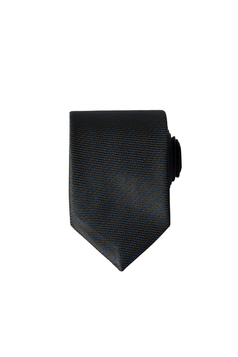 Black Patterned Tie & Handkerchief Gift Boxed Set (2-piece)
