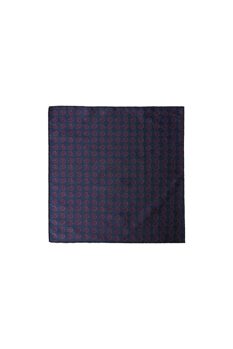Burgundy Floral Patterned Tie & Pocket Square Gift Box Set