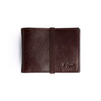 Medium Brown Leather Wallet with Elastic
