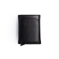 Black Leather Wallet with Mechanism
