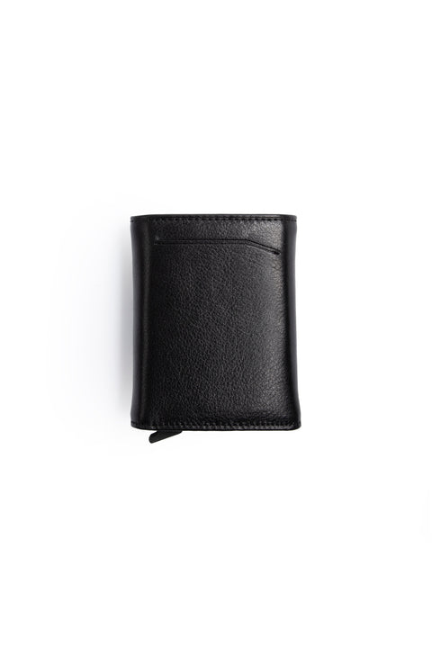 Black Leather Wallet with Mechanism
