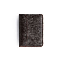 Dark Brown Leather Floater Wallet Card Holder