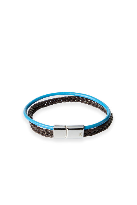 Dark Brown Braided Genuine Leather Bracelet