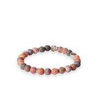 Medium Grey Agate Bead Bracelet