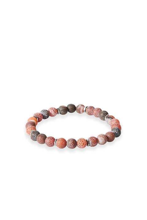 Medium Grey Agate Bead Bracelet