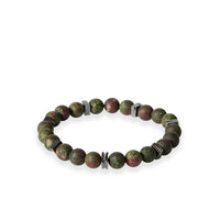 Medium Khaki Natural Stone Bead Bracelet