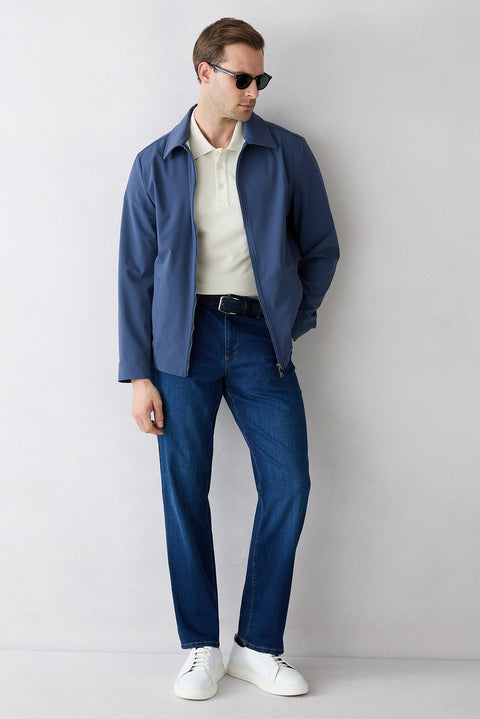 Taş Kıvrılmaz Polo Yaka Slim Fit Dar Kesim Ribana Detaylı Pamuk Tişört