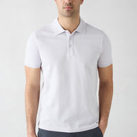 Lila Kıvrılmaz Polo Yaka Slim Fit Dar Kesim Ribana Detaylı Pamuk Tişört