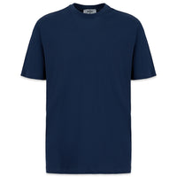 Indigo Crew Neck Regular Fit Cotton Basic T-Shirt