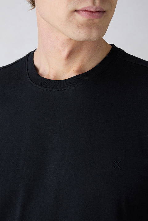 Black and White Crew Neck Regular Fit 100% Cotton 2-Pack Basic T-Shirt Set