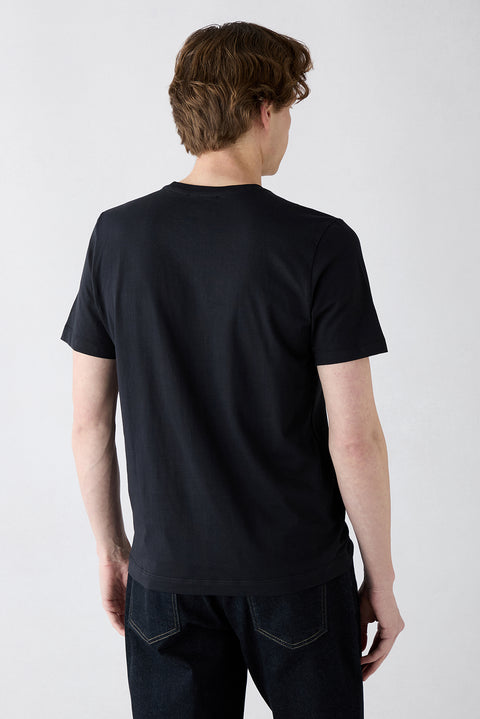 Black and White Crew Neck Regular Fit 100% Cotton 2-Pack Basic T-Shirt Set