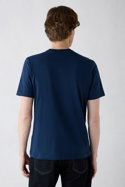 Navy-Navy Crew Neck Regular Fit 100% Cotton 2-Pack Basic T-Shirt Set