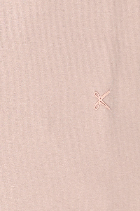 Dusty Pink Plus Size Crew Neck Supreme Cotton T-Shirt