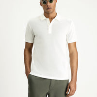 Off-white Slim Fit Embroidered Cotton Polo Shirt