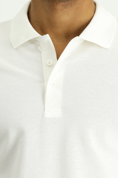 Off-white Slim Fit Embroidered Cotton Polo Shirt