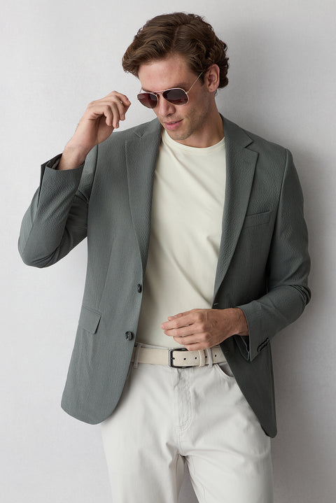 Ekru Bisiklet Yaka Slim Fit Yumuşak Dokulu Pamuklu Likralı Esnek Tişört