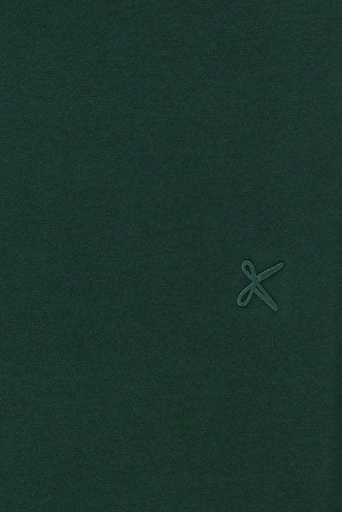 Dark Green Plus Size V-Neck Supreme Cotton T-Shirt
