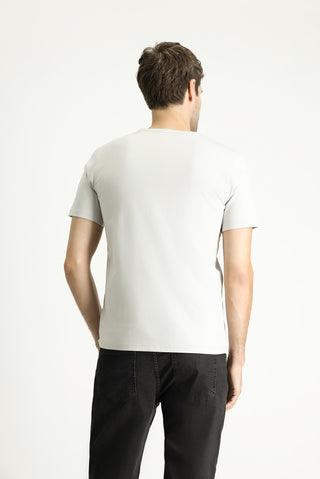  Taş V Yaka Slim Fit Dar Kesim Süprem Pamuklu Basic Tişört