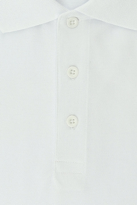 White Plus Size Cotton Polo Shirt