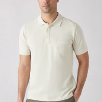 Taş Regular Fit Pamuk Nakışlı Cepli Kıvrılmaz Polo Yaka Tişört