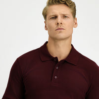 Dark Burgundy Slim Fit Cotton Polo Shirt