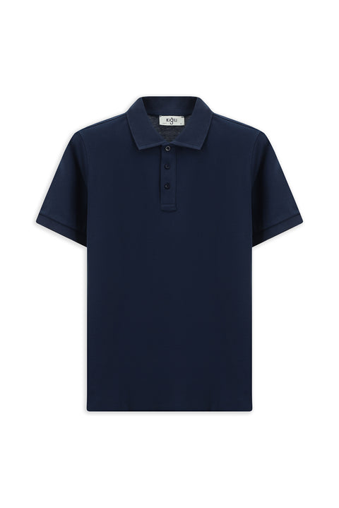 İndigo Slim Fit Dar Kesim Pamuk Kıvrılmaz Polo Yaka Tişört