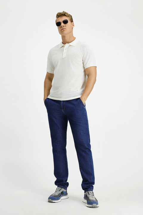 Off-white Slim Fit Cotton Non-Rip Polo Shirt
