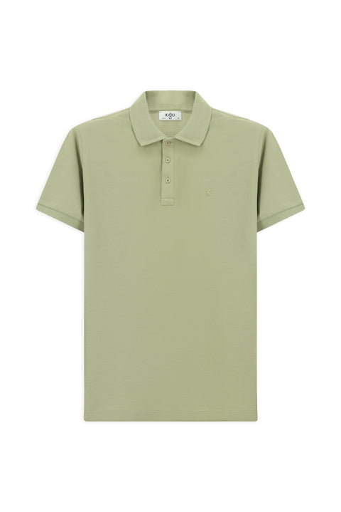 Forest Green Slim Fit Narrow Cut Cotton Non-Rip Polo Shirt
