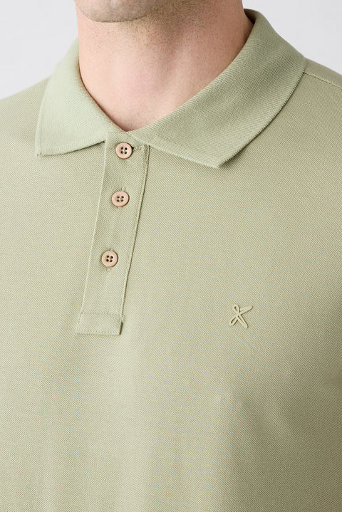 Forest Green Slim Fit Narrow Cut Cotton Non-Rip Polo Shirt