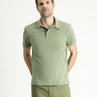 Forest Green Slim Fit Narrow Cut Cotton Polo Shirt