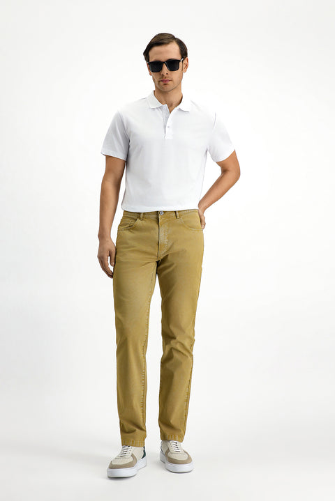 Beyaz Slim Fit Dar Kesim Nakışlı Pamuklu Polo Yaka Tişört
