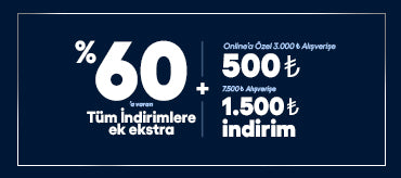 3.000 TL'ye 500 TL İndirim & 7.500 TL'ye 1.500 TL İndirim