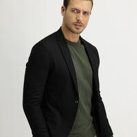 Black 7 Drop Super Slim Fit Extra Narrow Cut Sport Jacket