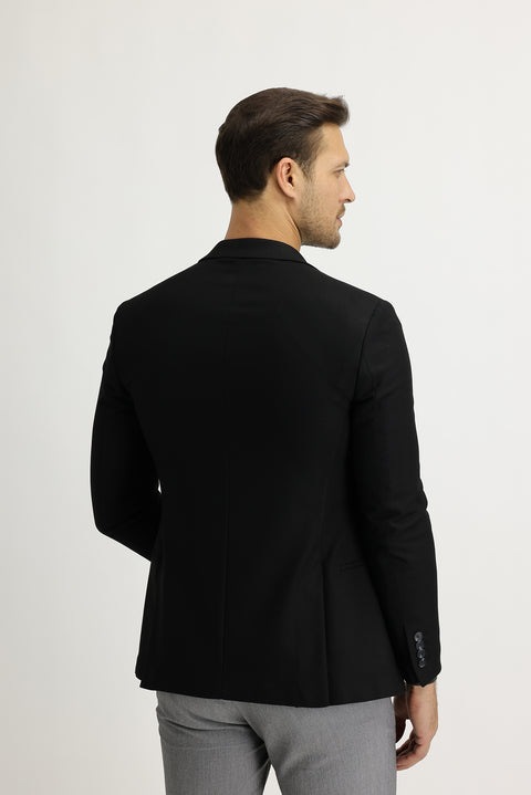 Black 7 Drop Super Slim Fit Extra Narrow Cut Sport Jacket
