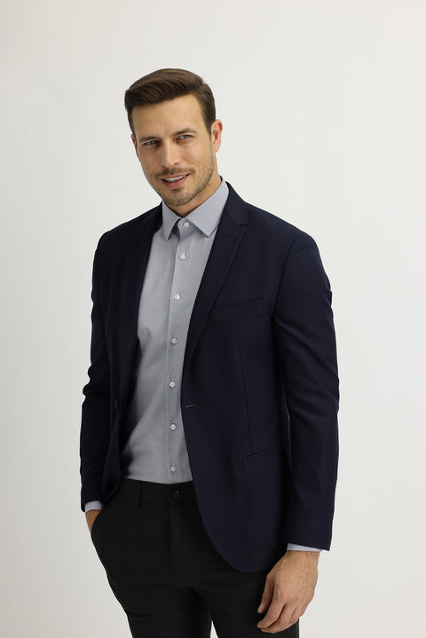 Dark Navy 7 Drop Super Slim Fit Extra Narrow Cut Sport Jacket