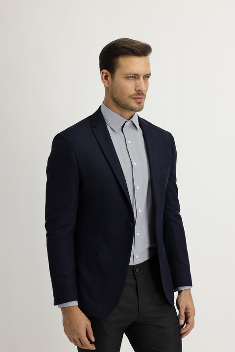 Dark Navy 7 Drop Super Slim Fit Extra Narrow Cut Sport Jacket