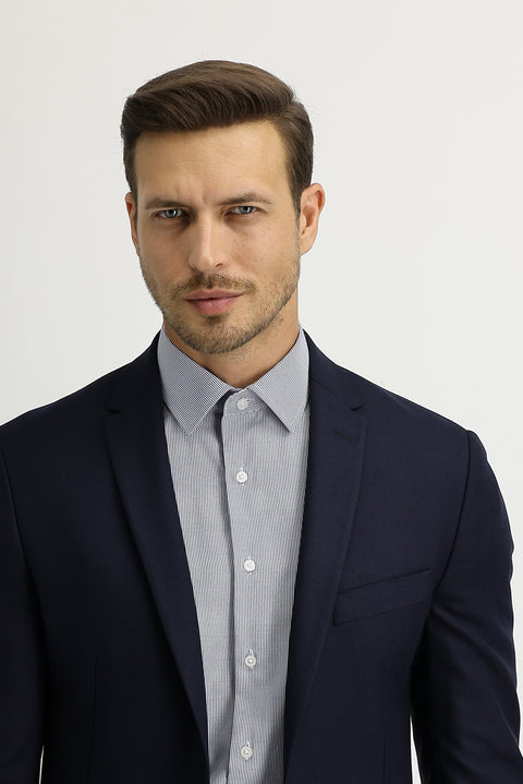Dark Navy 7 Drop Super Slim Fit Extra Narrow Cut Sport Jacket