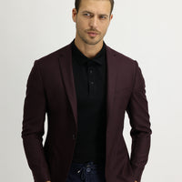 Dark Burgundy 7 Drop Super Slim Fit Extra Narrow Cut Sport Jacket