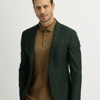Dark Green 7 Drop Super Slim Fit Extra Narrow Cut Sport Jacket
