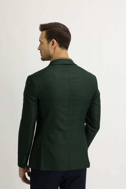 Dark Green 7 Drop Super Slim Fit Extra Narrow Cut Sport Jacket