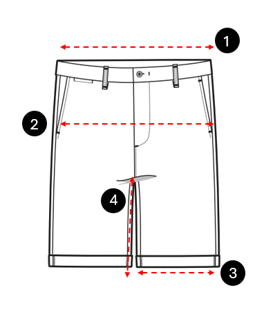 Regular Fit Şort Chino Ölçü Noktaları