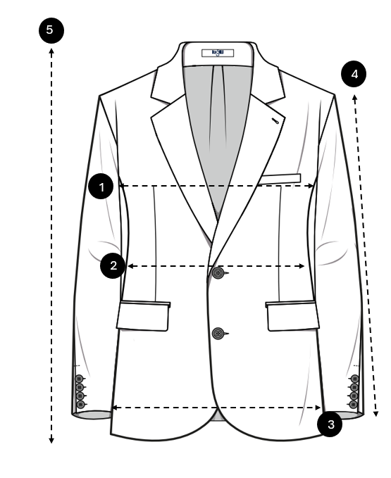 Relaxed Fit-4 Drop Jacket Ölçü Noktaları